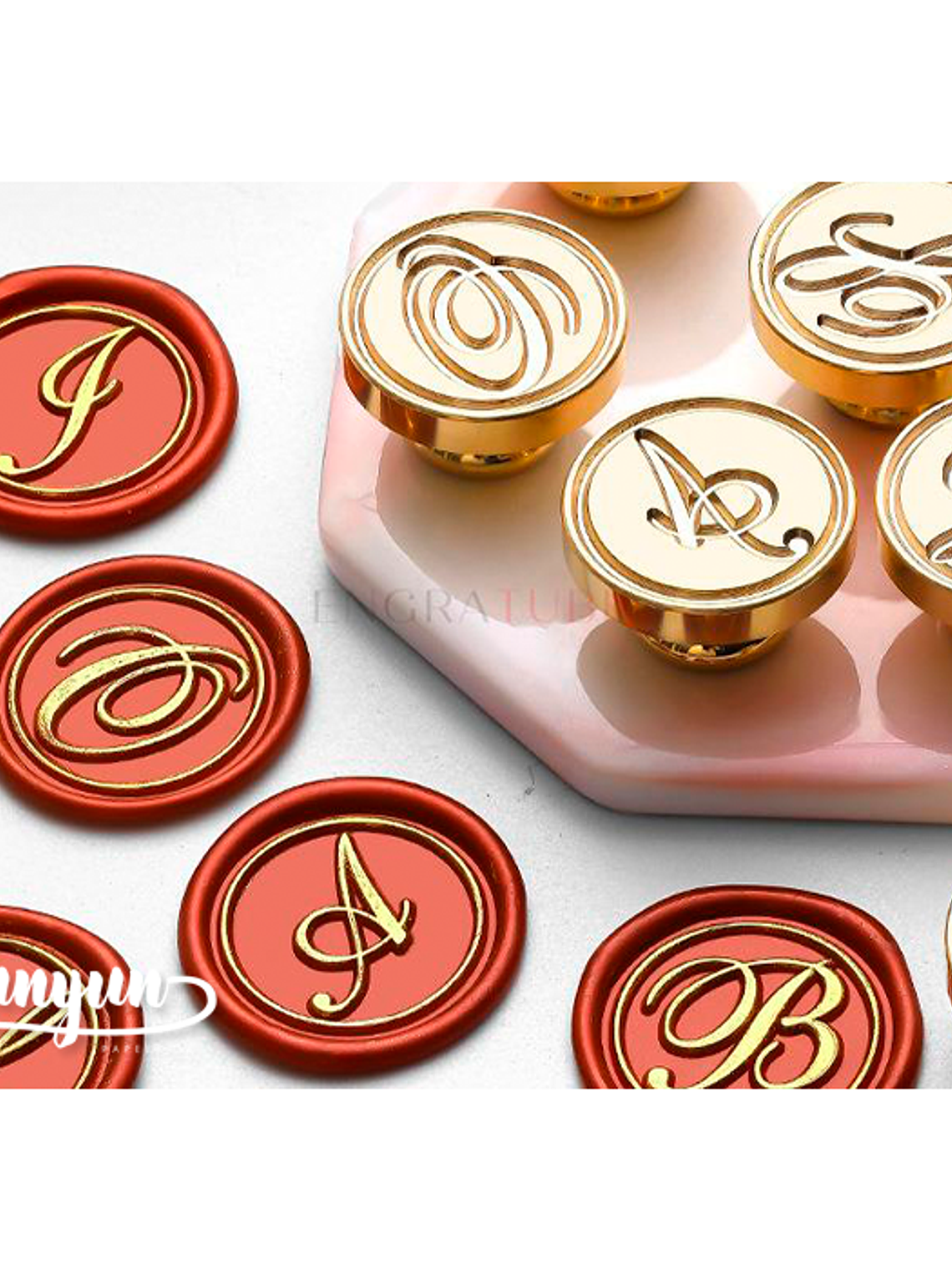 Sellos de Lacre Letras Caligráficas - 2,5cm 1
