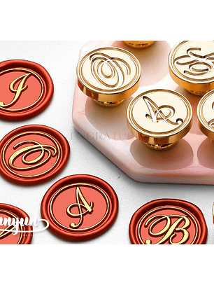 Sellos de Lacre Letras Caligráficas - 2,5cm