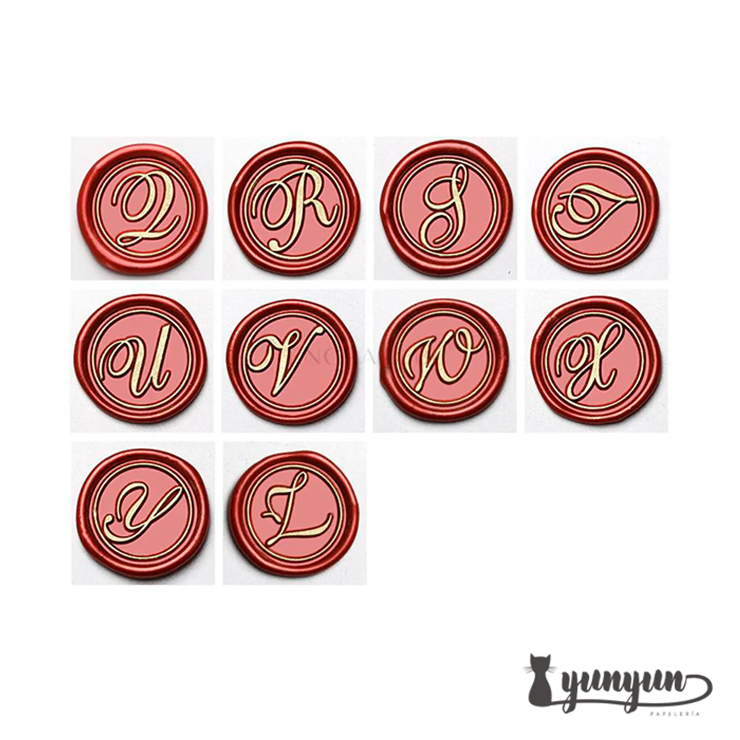 Sellos de Lacre Letras Caligráficas - 2,5cm 8