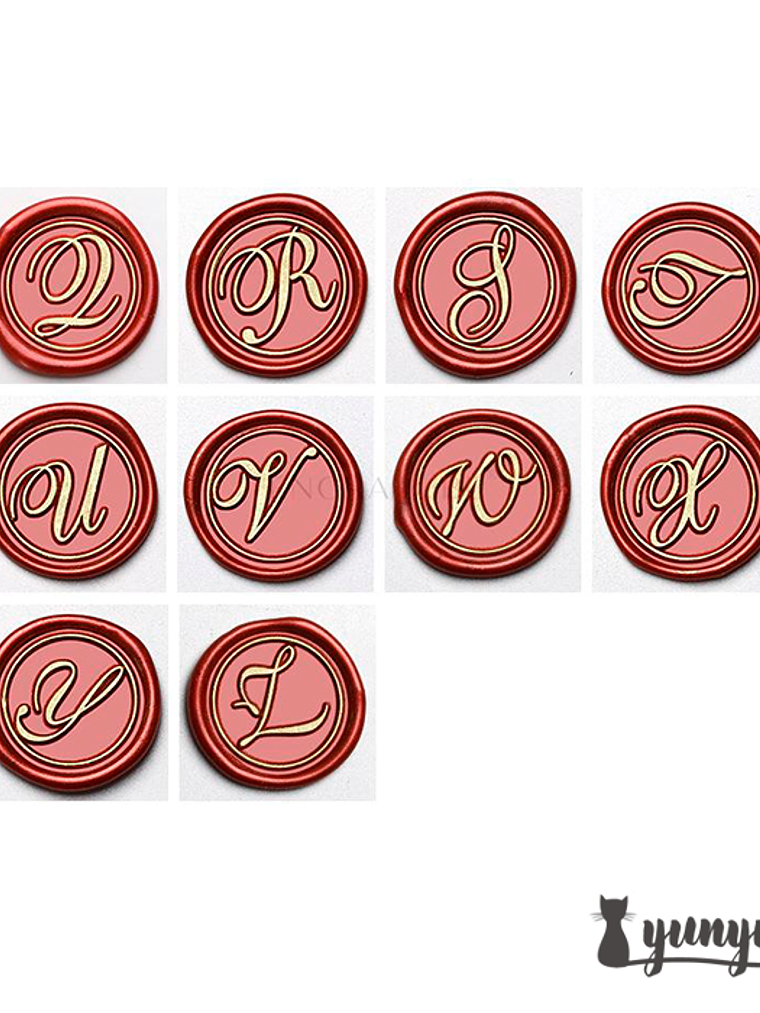 Sellos de Lacre Letras Caligráficas - 2,5cm 8