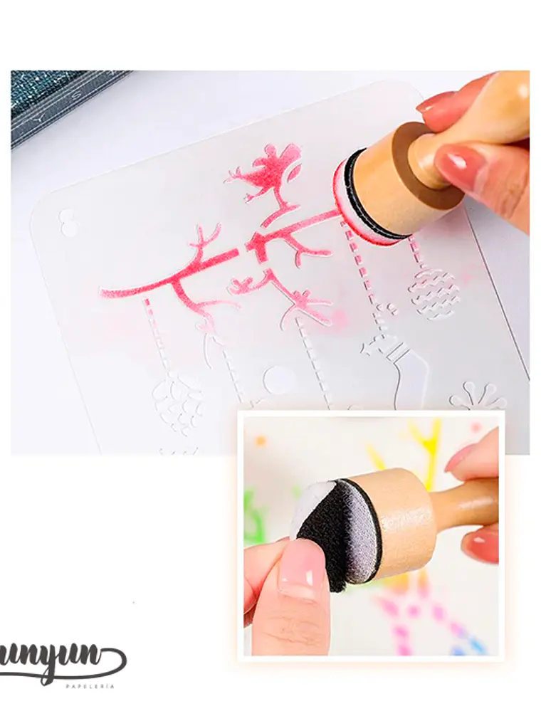 Set Brocha Beige + 3 Esponjas  4