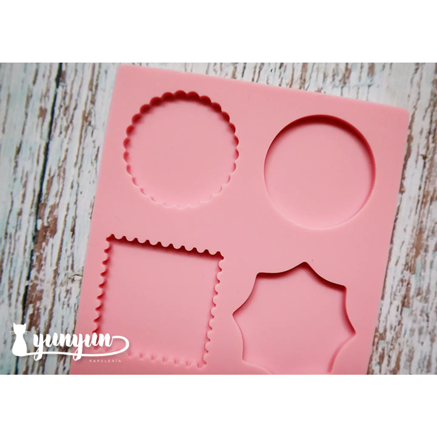 Molde Silicona 6 Diseños Rosa - 1 pzas 2