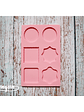 Molde Silicona 6 Diseños Rosa - 1 pzas - Miniatura 1