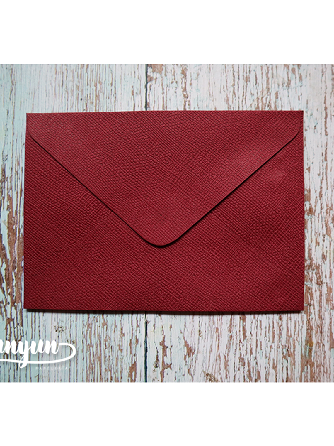 Sobres Lino Burdeo 10 pzas - 11.3x16cm 1