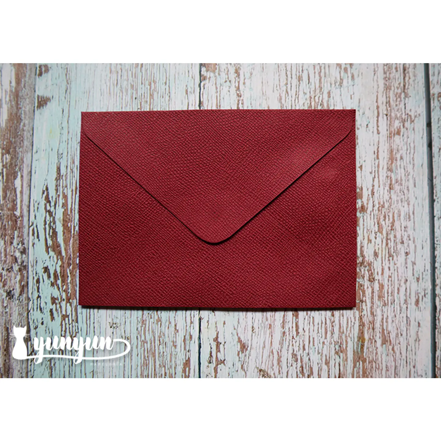 Sobres Lino Burdeo 10 pzas - 11.3x16cm 1