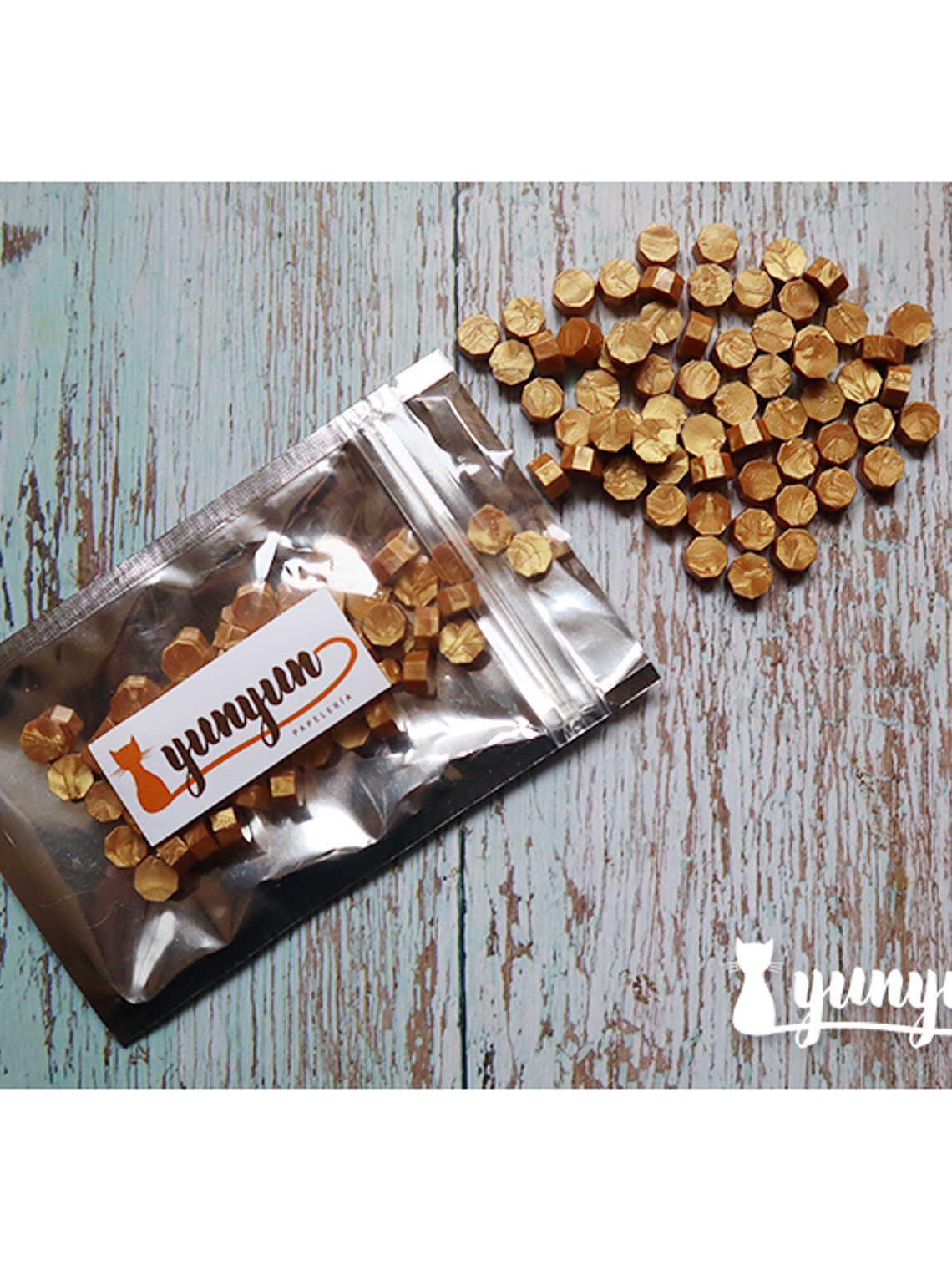 Lacre Dorado Caramelo - 100 pzas 2