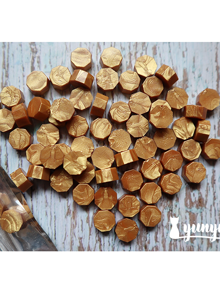 Lacre Dorado Caramelo - 100 pzas 1