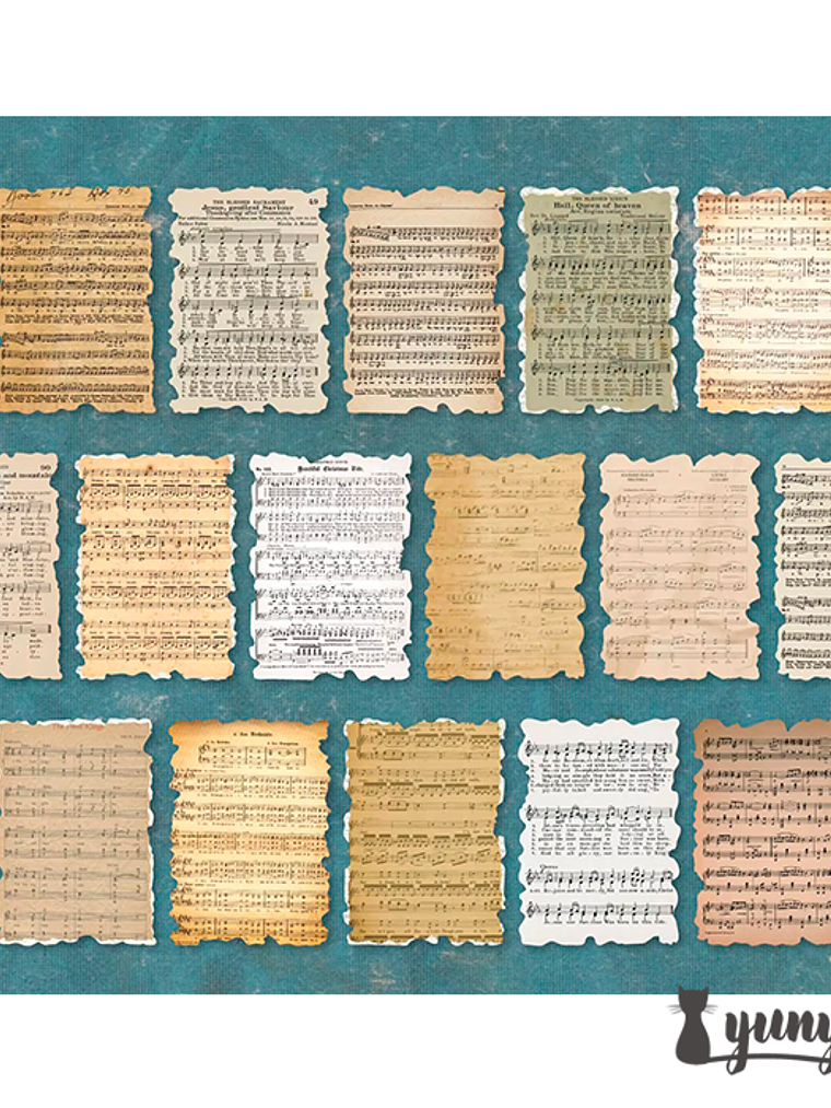 Papeles Material Retro - 32 pzas 8