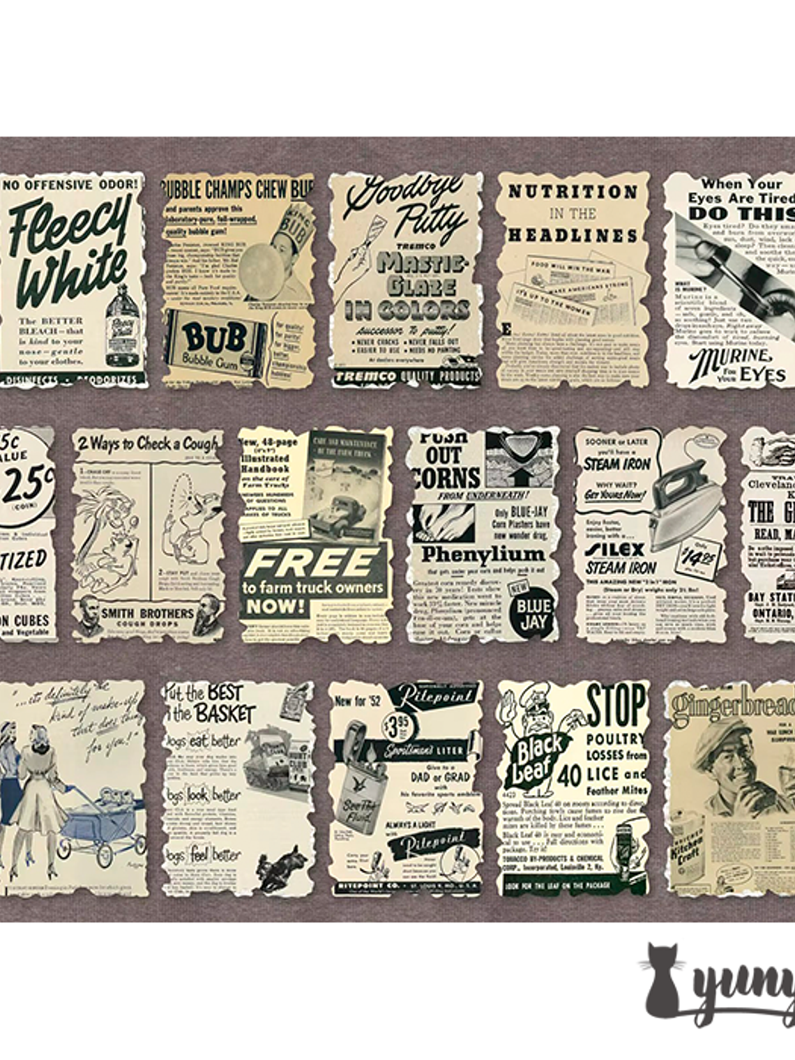 Papeles Material Retro - 32 pzas 11