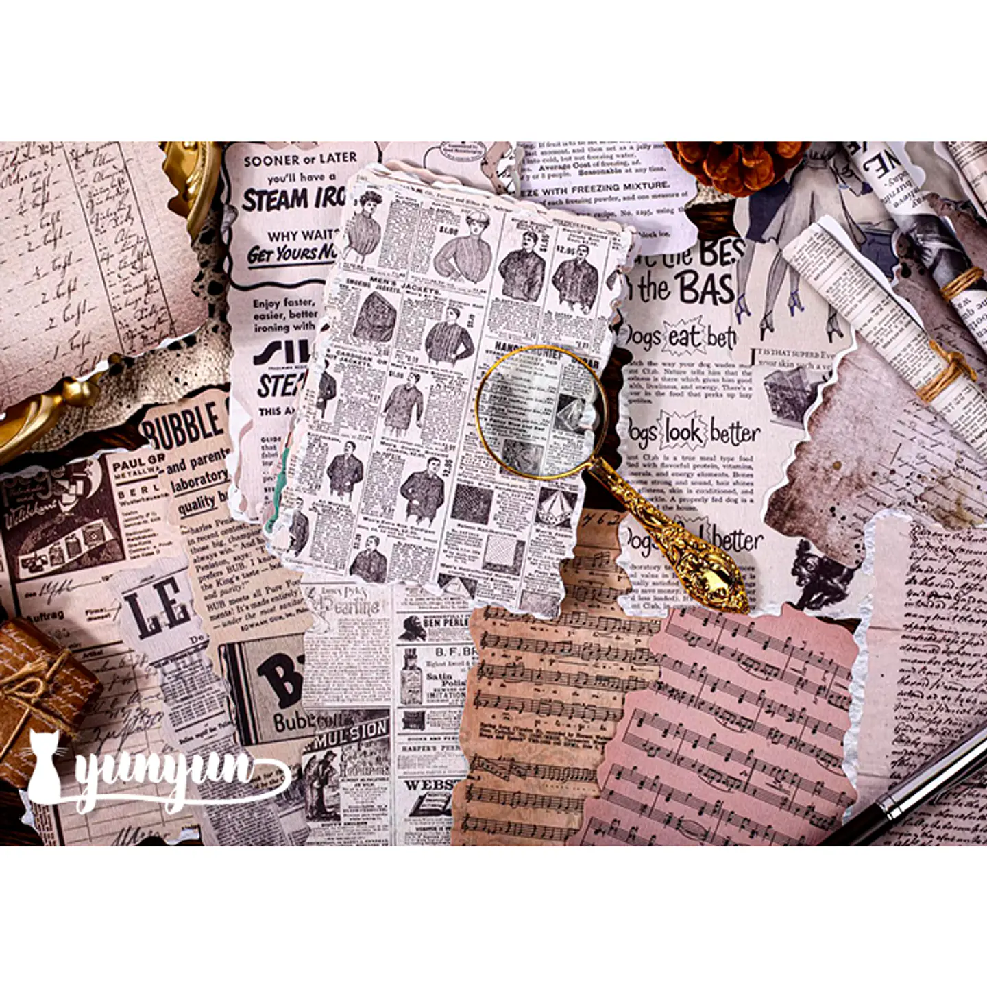 Papeles Material Retro - 32 pzas 3