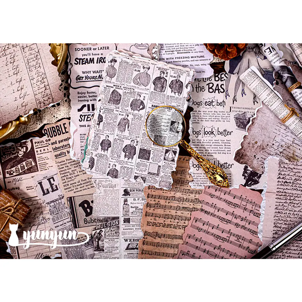 Papeles Material Retro - 32 pzas 3