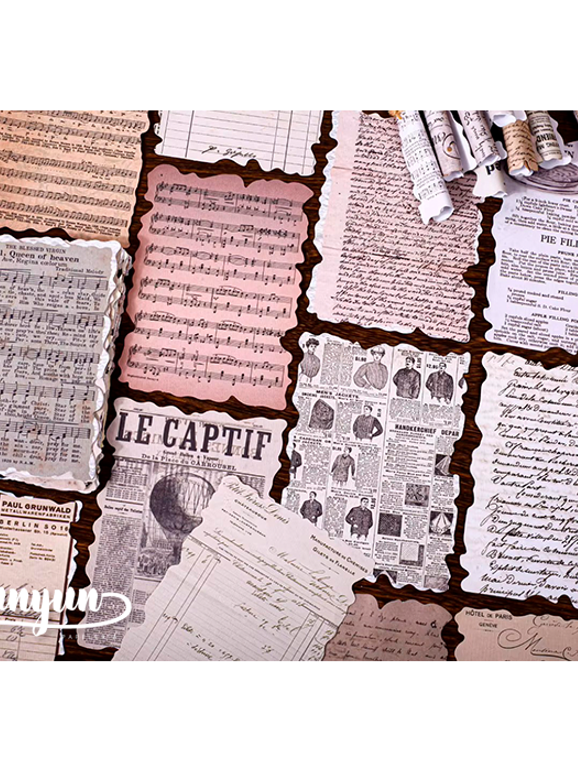 Papeles Material Retro - 32 pzas 2