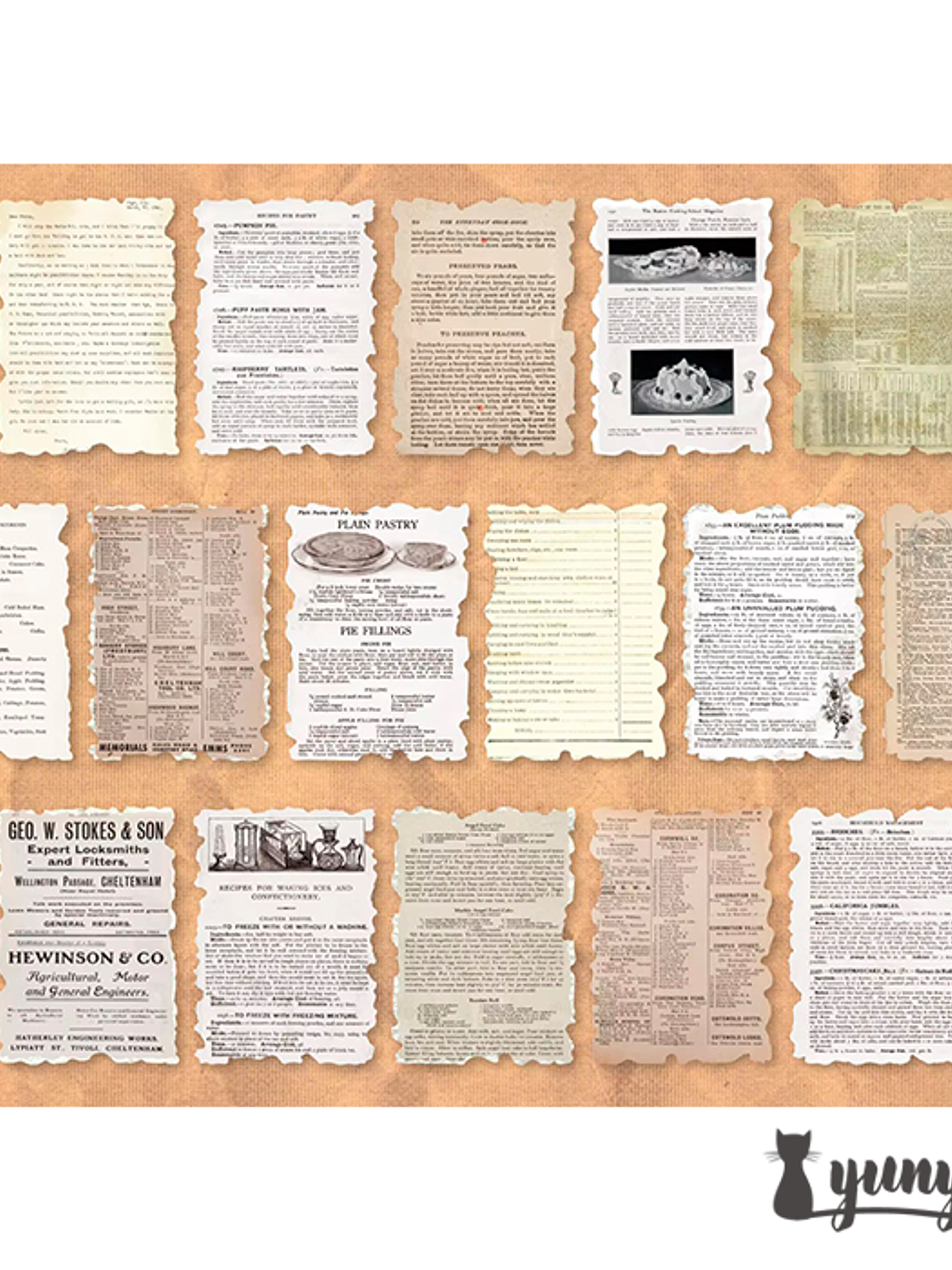 Papeles Material Retro - 32 pzas 9