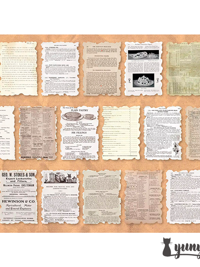 Papeles Material Retro - 32 pzas 9