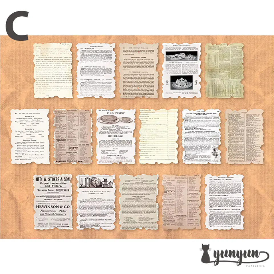 Papeles Material Retro - 32 pzas 9