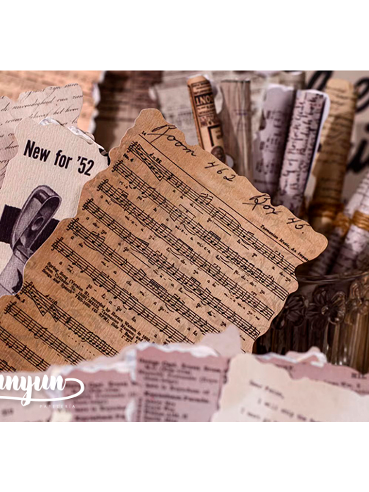 Papeles Material Retro - 32 pzas 5