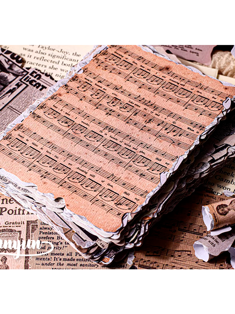 Papeles Material Retro - 32 pzas 6