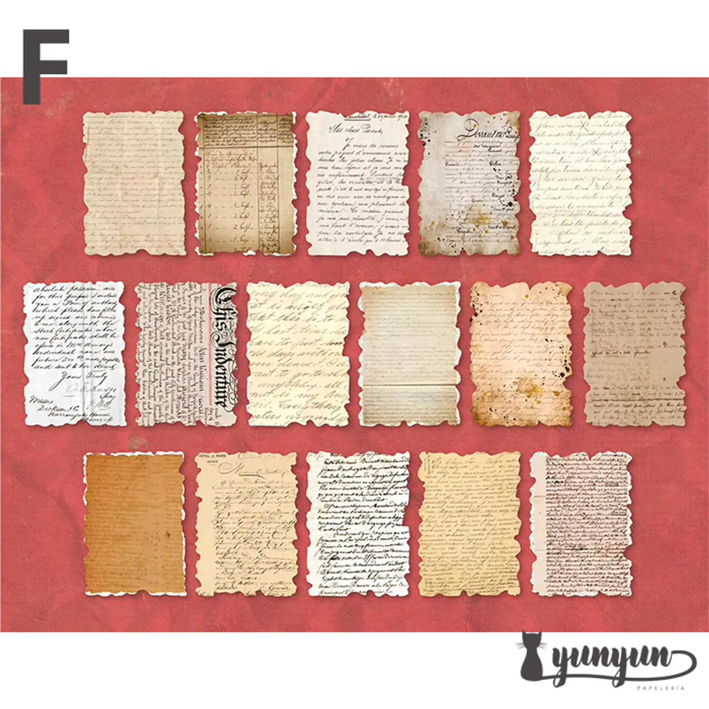 Papeles Material Retro - 32 pzas 12