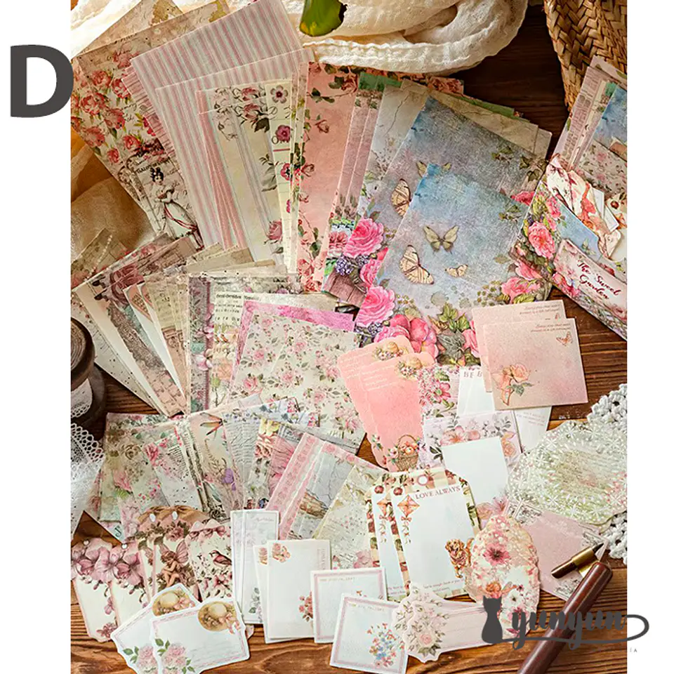 Set Papeles Floral - 100 pzas 7