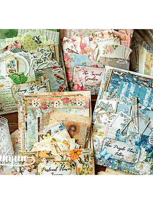 Set Papeles Floral - 100 pzas