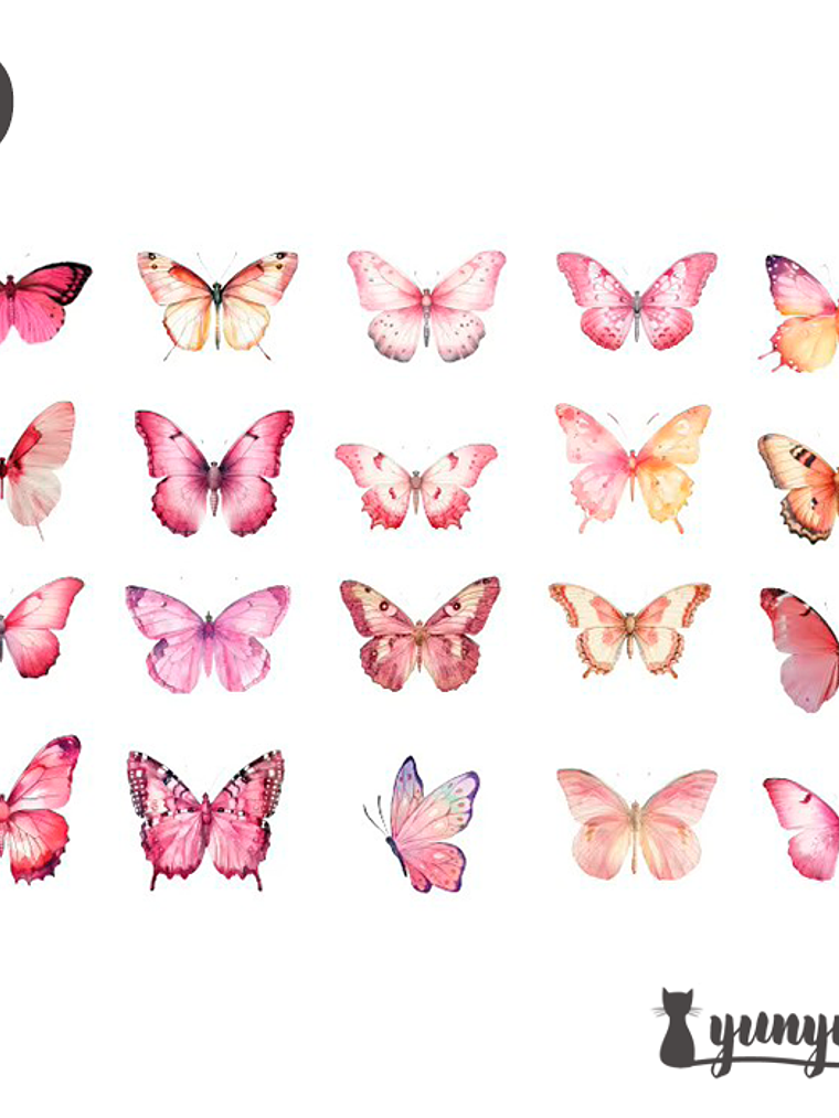 Stickers Mariposas II - 40 pzas 11