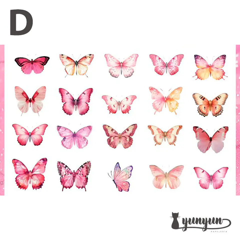 Stickers Mariposas II - 40 pzas 11