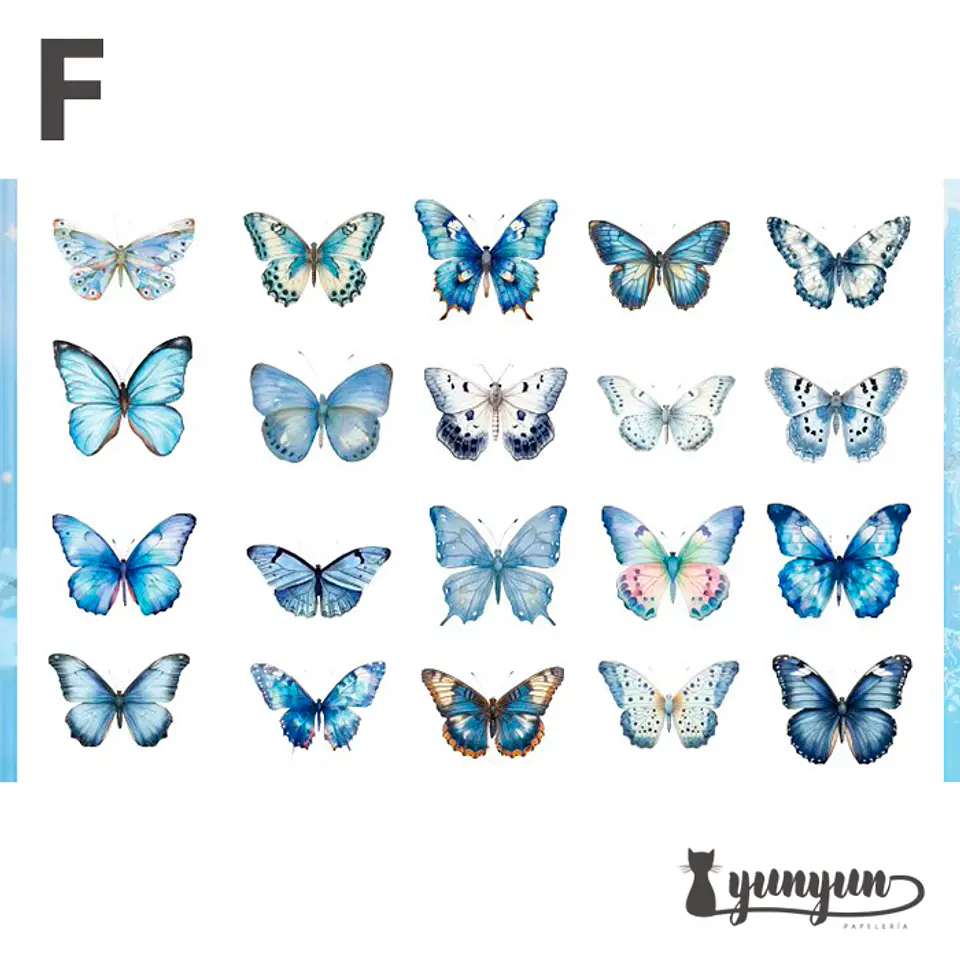 Stickers Mariposas II - 40 pzas 13