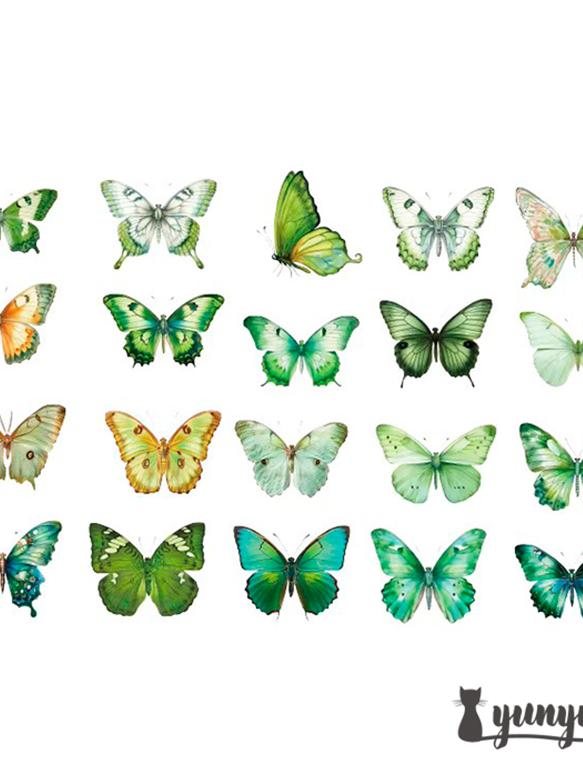 Stickers Mariposas II - 40 pzas 10