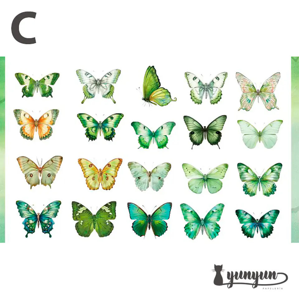 Stickers Mariposas II - 40 pzas 10