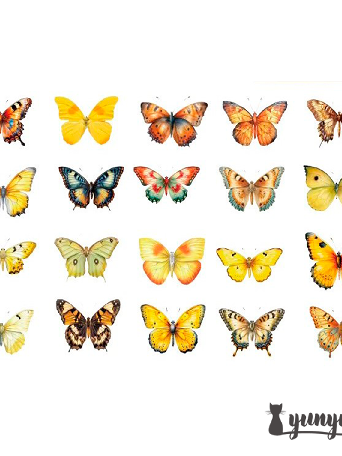 Stickers Mariposas II - 40 pzas 12
