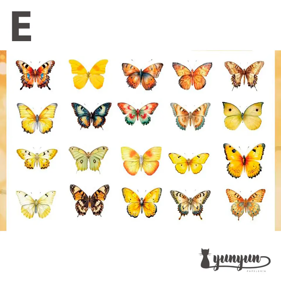 Stickers Mariposas II - 40 pzas 12
