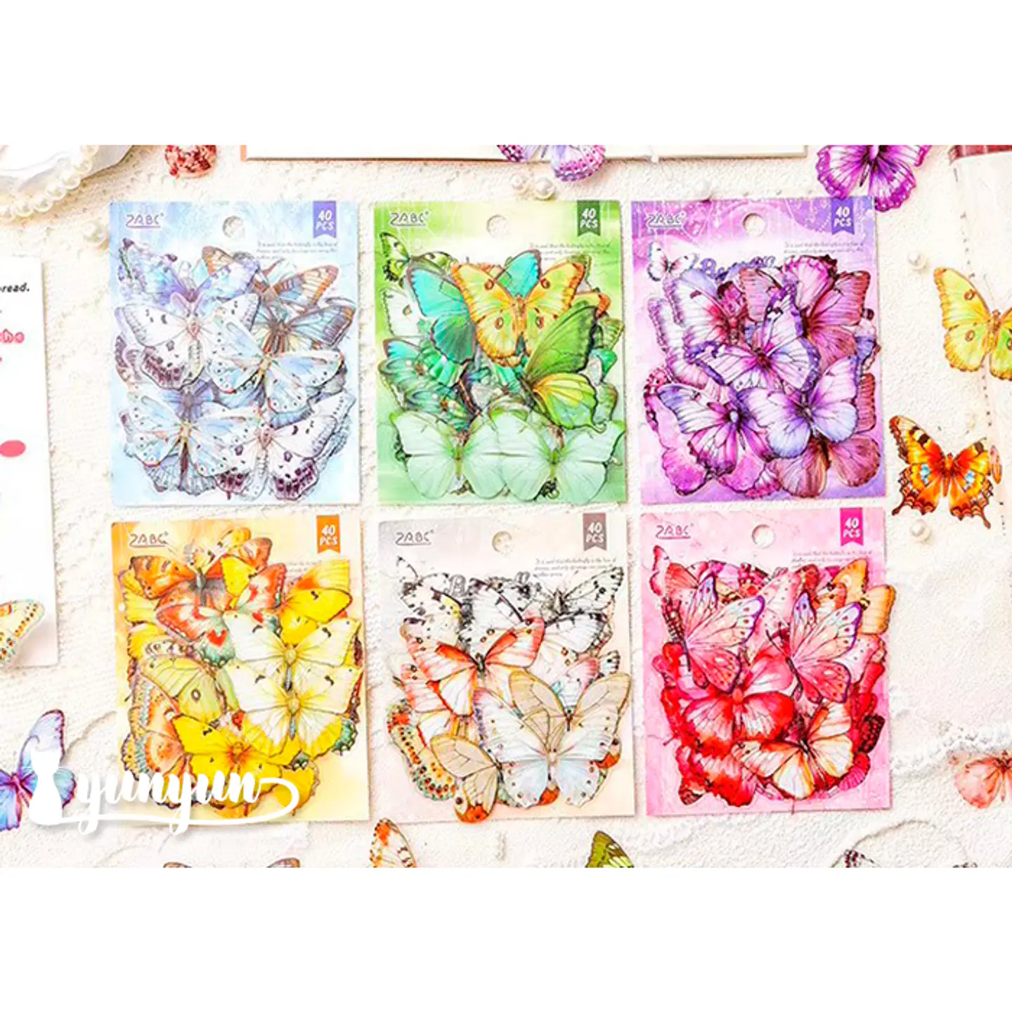 Stickers Mariposas II - 40 pzas 6