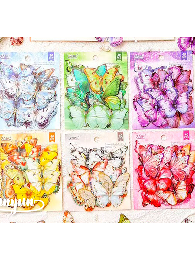Stickers Mariposas II - 40 pzas 6