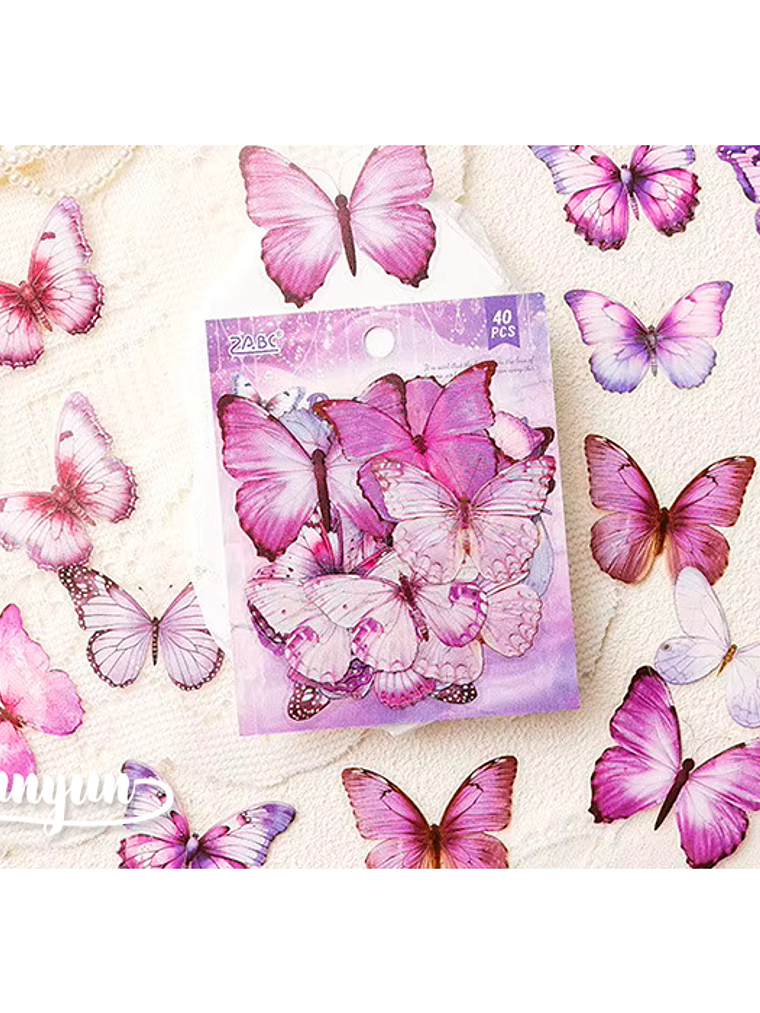 Stickers Mariposas II - 40 pzas 2