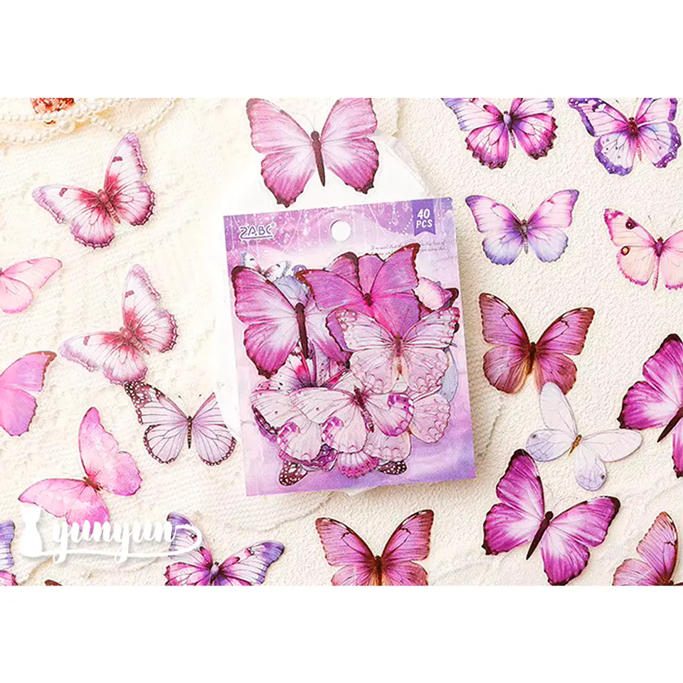 Stickers Mariposas II - 40 pzas 2