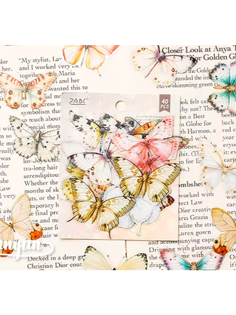 Stickers Mariposas II - 40 pzas 4