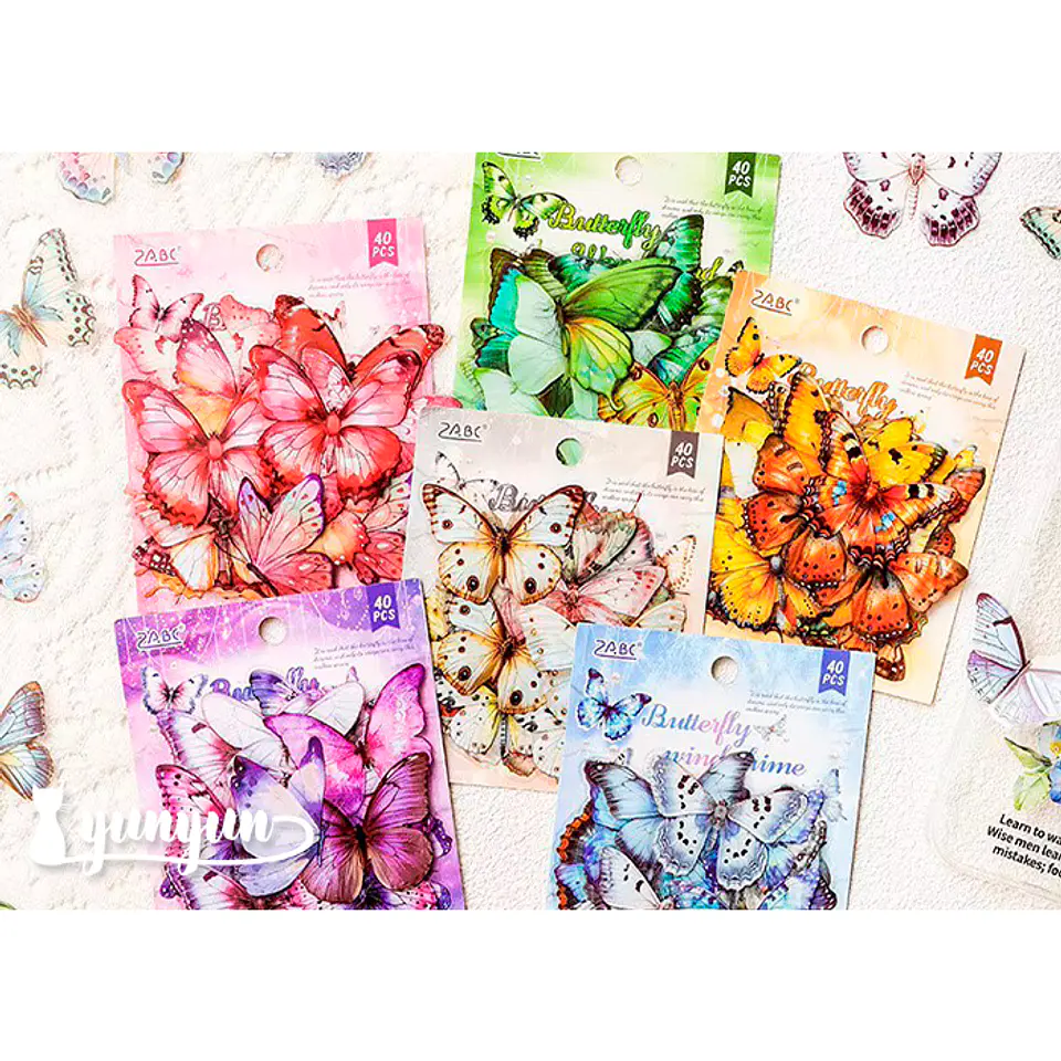 Stickers Mariposas II - 40 pzas 1