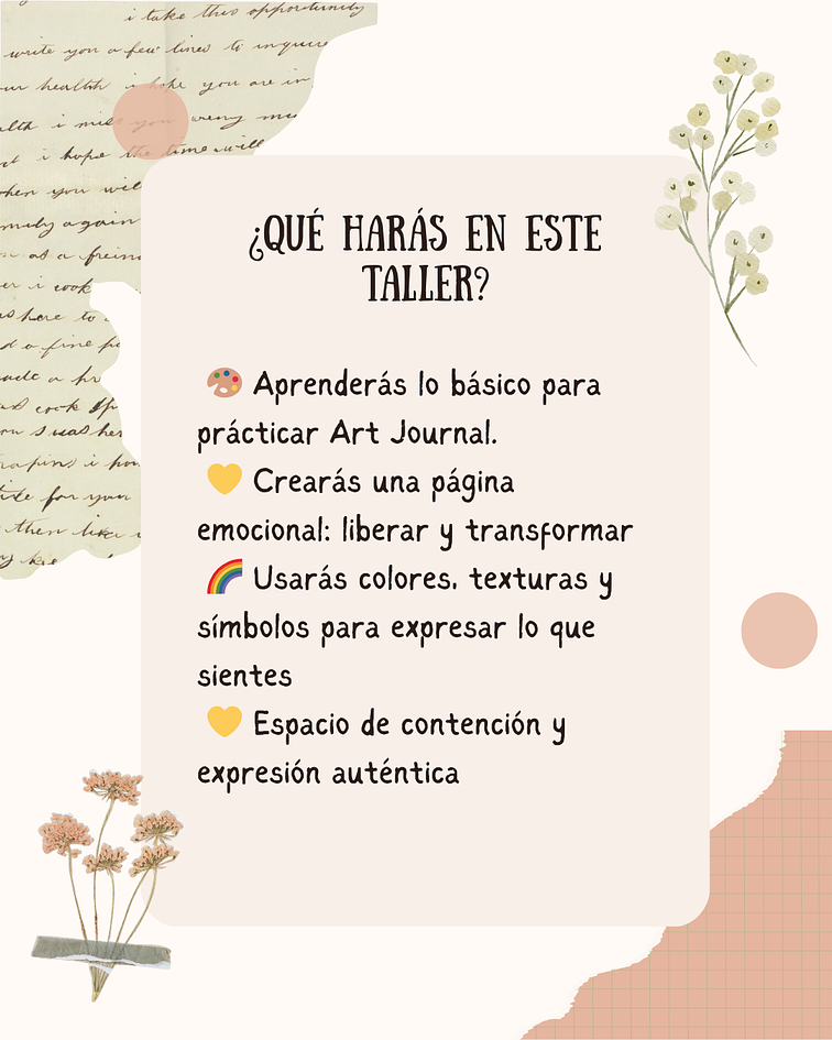 Taller Art Journal: Libera tus emociones - Sábado 8 de Noviembre - Santiago