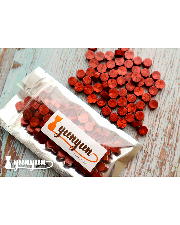 Lacre Rojo Perlado - 1000 pzas