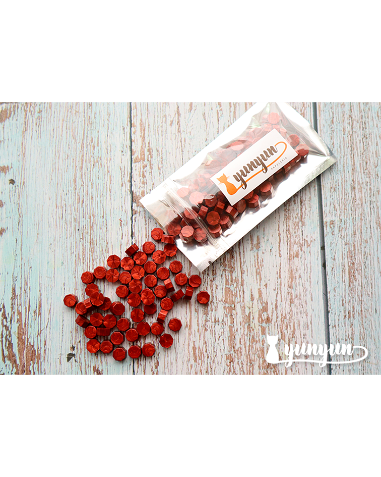 Lacre Rojo Perlado - 1000 pzas