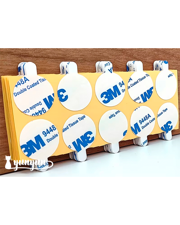 Adhesivo Circular Doble Contacto 3M - 100 pzas