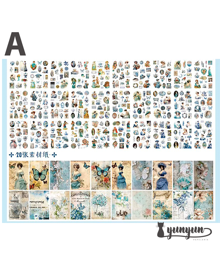 Sticker Book Vintage XL - 50 pzas