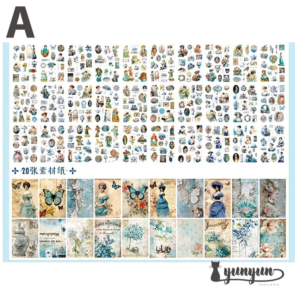 Sticker Book Vintage XL - 50 pzas 8