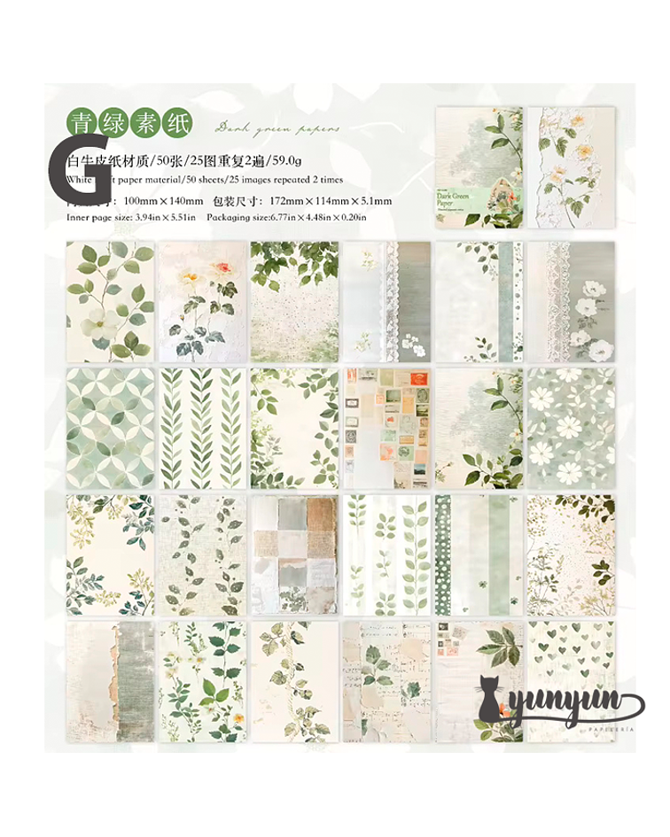 Papeles Watercolour - 50 pzas