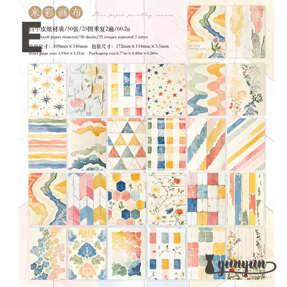 Papeles Watercolour - 50 pzas 16
