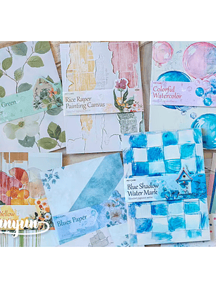 Papeles Watercolour - 50 pzas