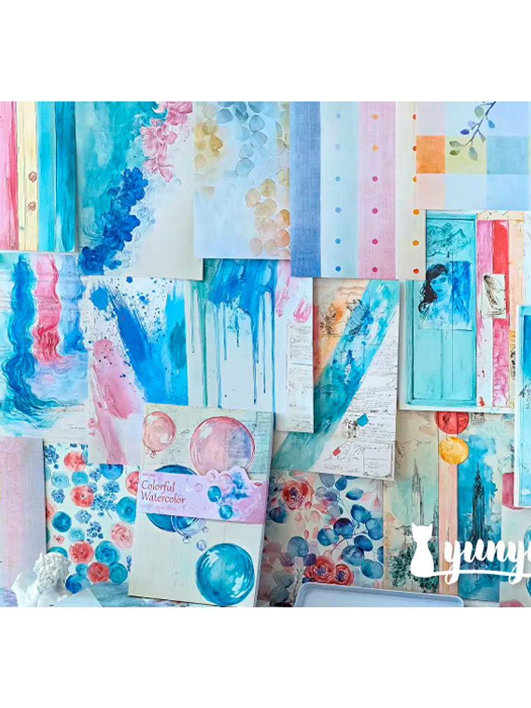 Papeles Watercolour - 50 pzas 9