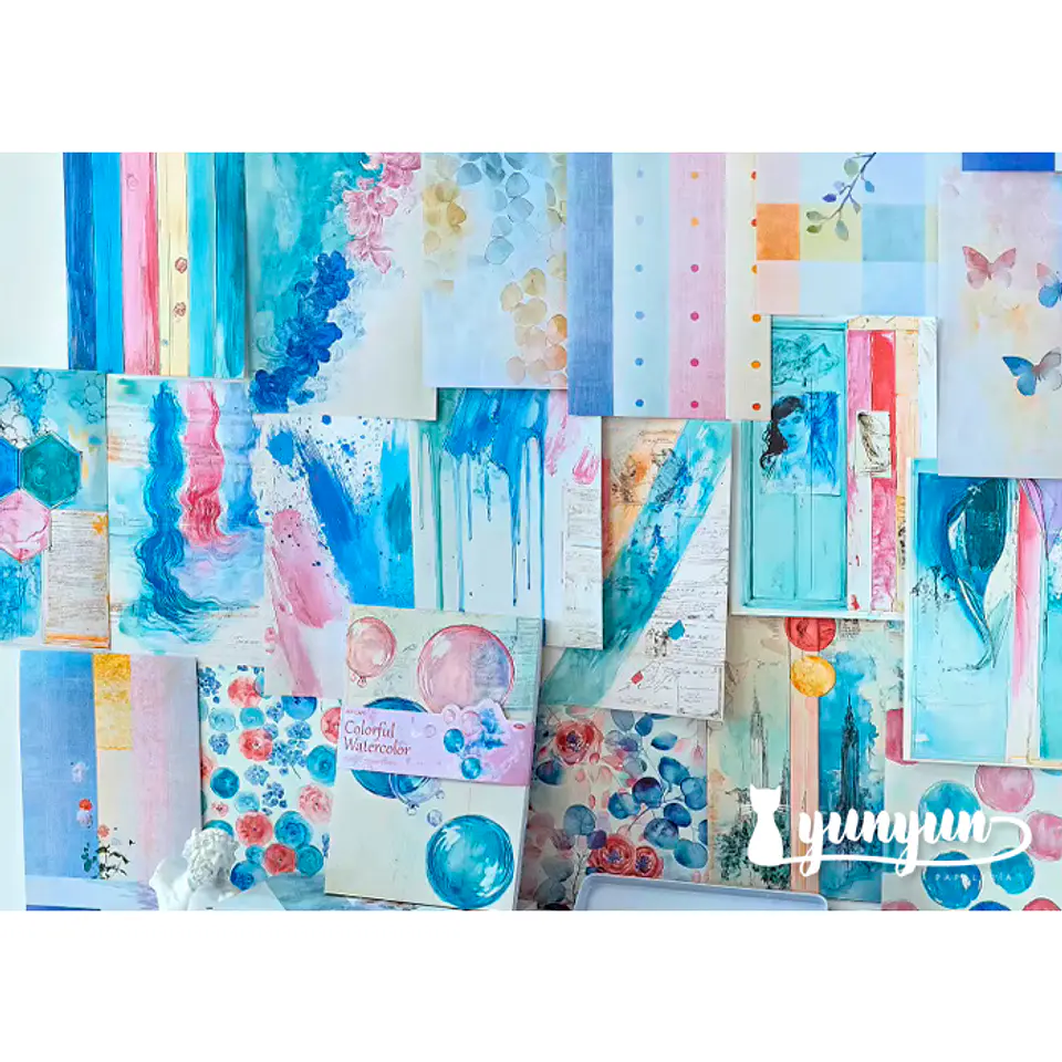 Papeles Watercolour - 50 pzas 9
