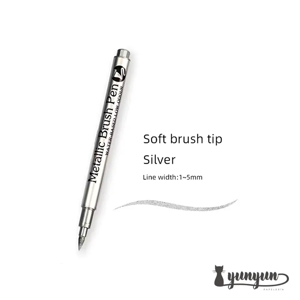Plumón Metallic Punta Brush  - 1 pza 3