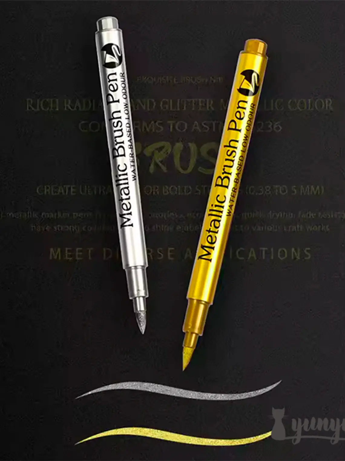 Plumón Metallic Punta Brush  - 1 pza 1